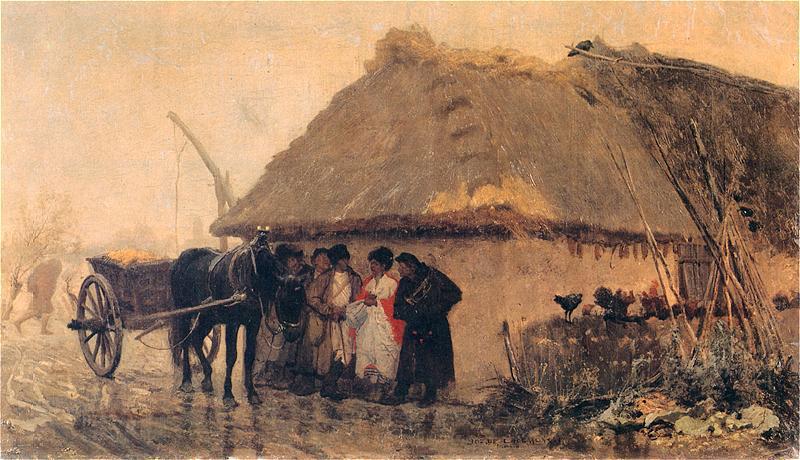 Jozef Chelmonski During the Rain Spain oil painting art
